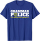 Grammar Police Officer Funny Badge Halloween Costume T-Shirt - T-Shirt | Royal