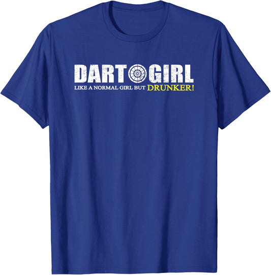 Dart Girl Funny Beer Drinking T-Shirt - T-Shirt | Royal