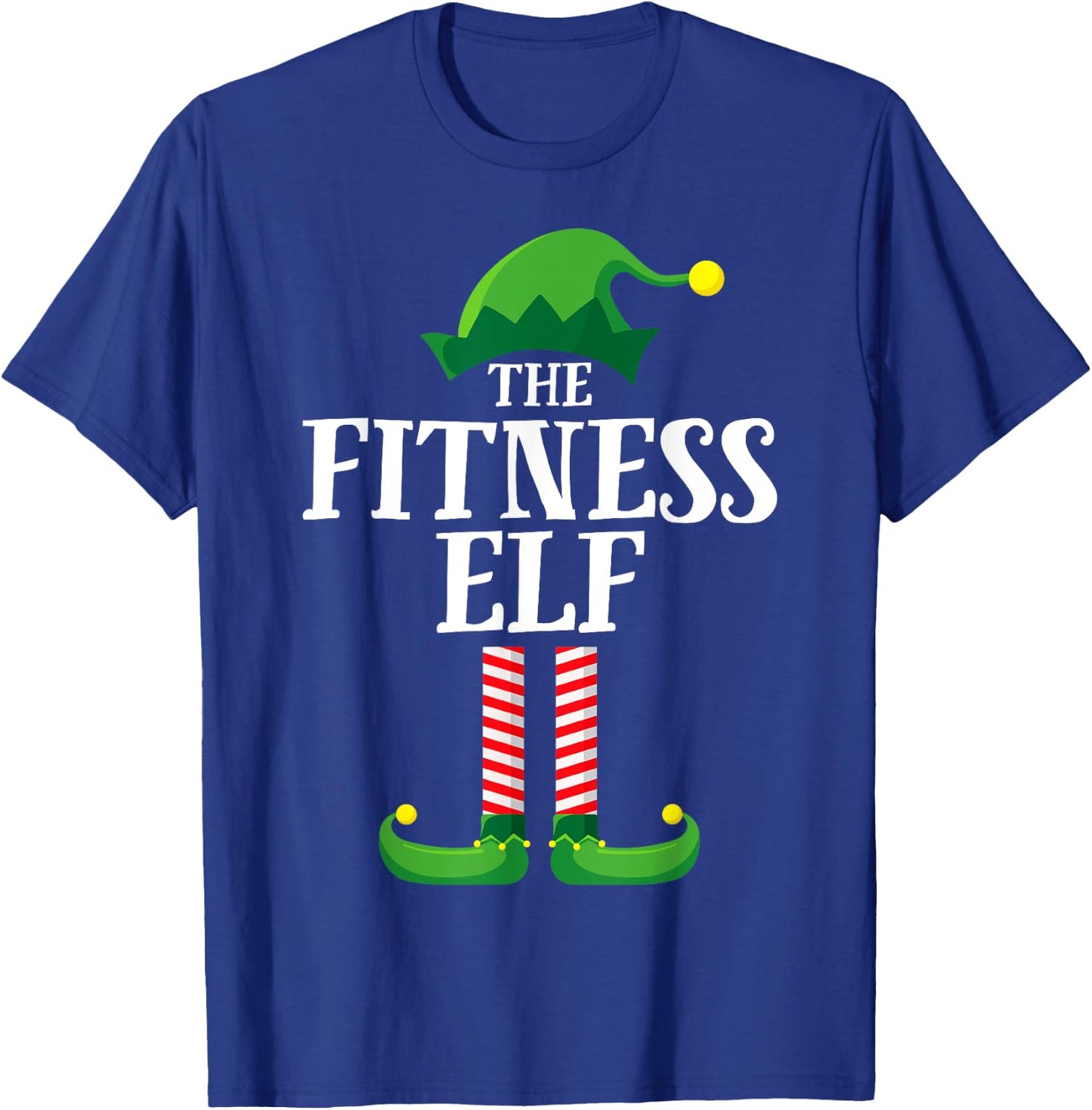 Fitness Elf Matching Family Group Christmas Party Pyjamas T-Shirt - T-Shirt | Royal