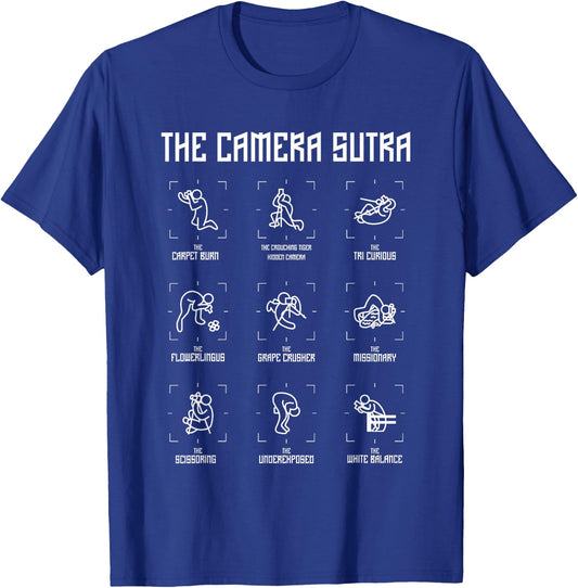 The Camera Sutra Funny Photographer Poses Gift T-Shirt - T-Shirt | Royal
