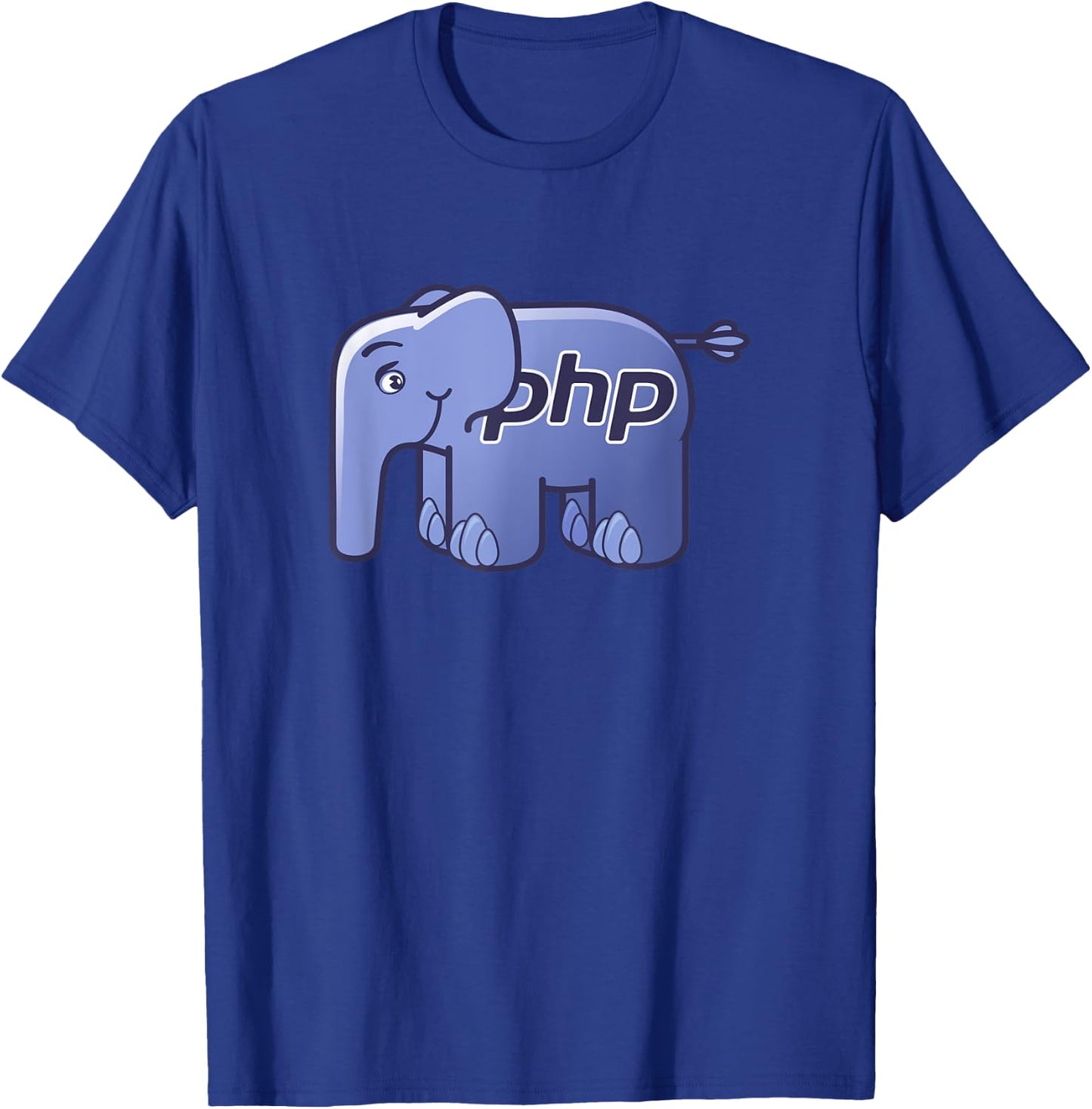 PHP Language Official ElePHPant Mascot Logo T-Shirt - T-Shirt | Royal