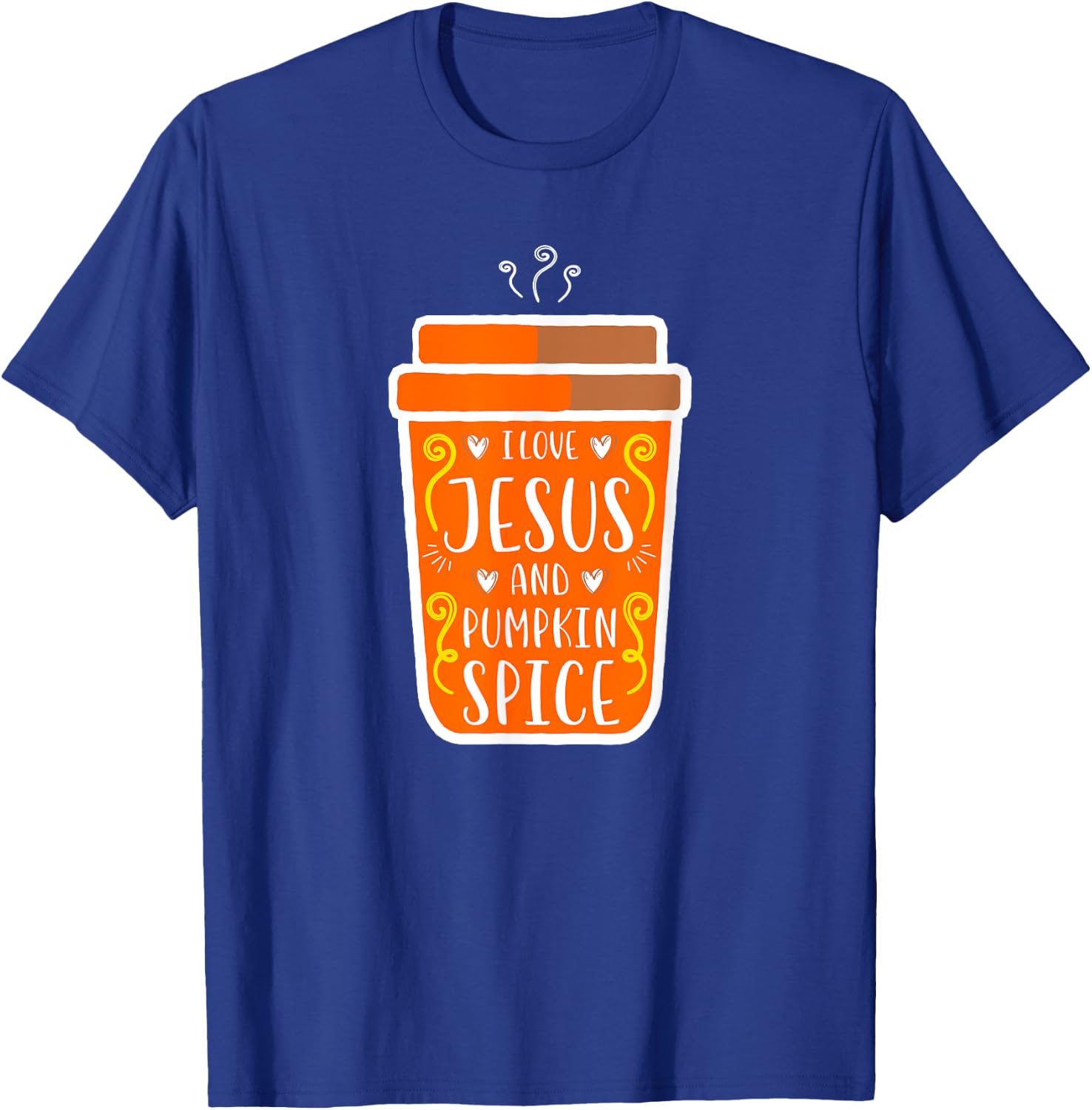 Christian Girl Autumn I Love Jesus Pumpkin Spice Fall T-Shirt - T-Shirt | Royal