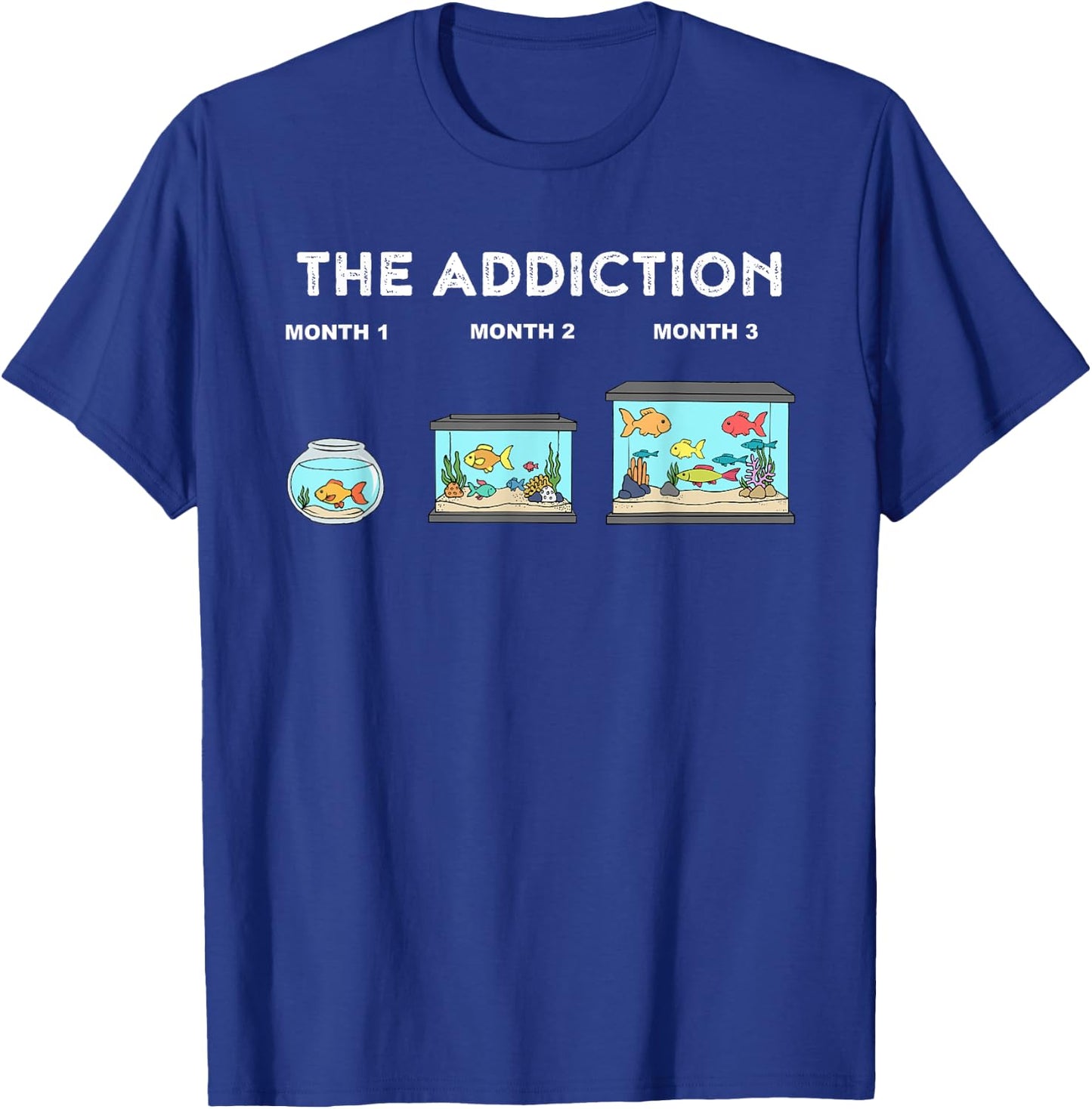 Fish Keeper - Aquarium Lover Gifts & Gift Ideas Adult Classic Fit Black Aquarium Addiction Funny Aquarium T-Shirt - T-Shirt | Royal