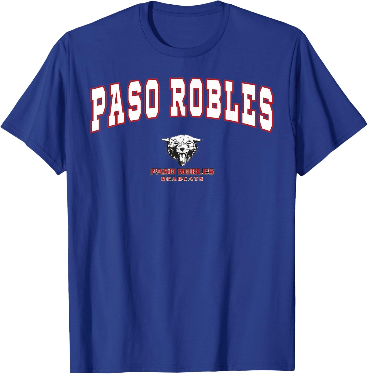 Paso Robles High School Bearcats C2 T-Shirt - T-Shirt | Royal