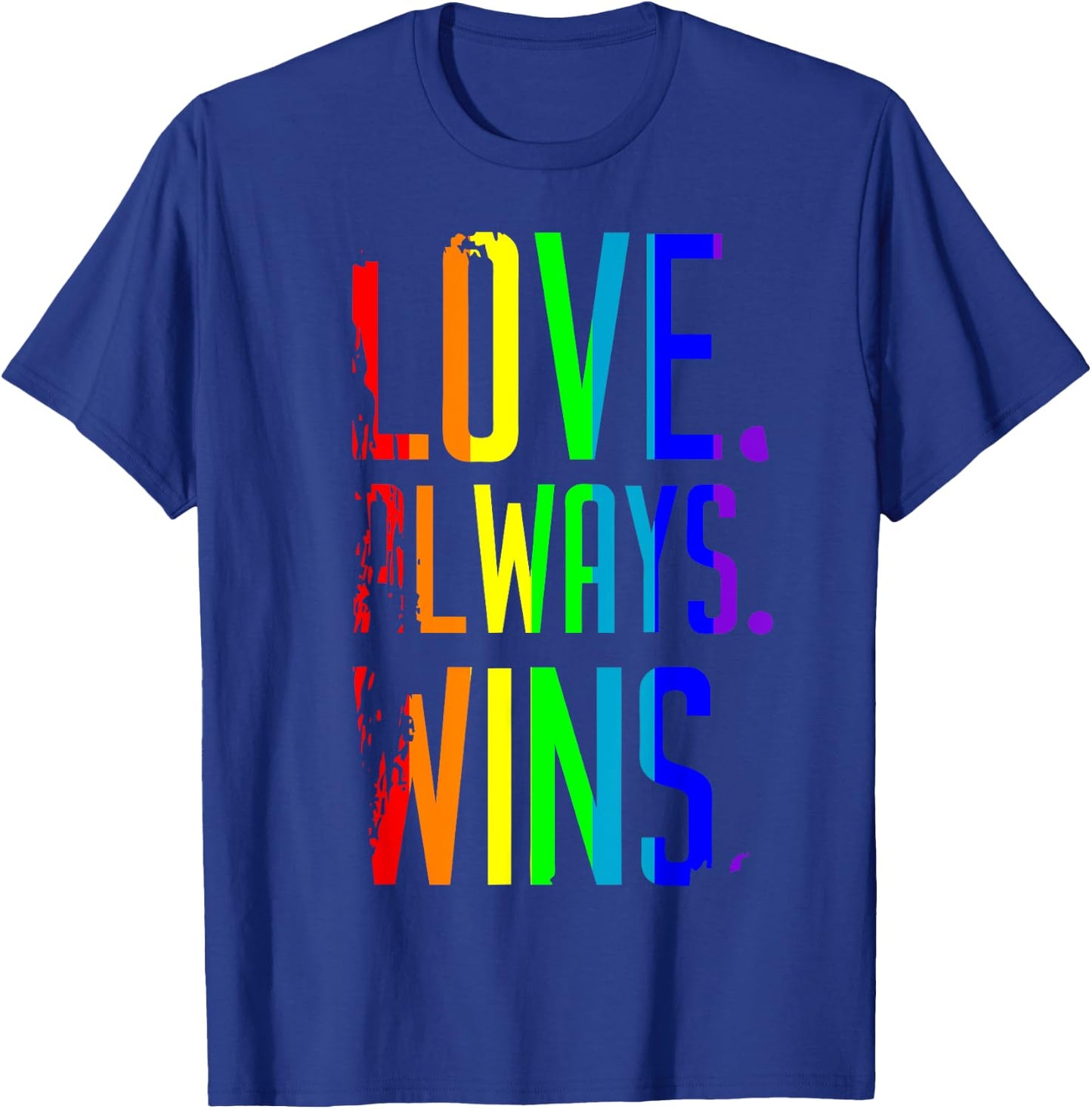 Rainbow Love Always Wins T Shirt T-Shirt - T-Shirt | Royal