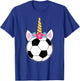 Soccicorn! Funny Soccer Unicorn Pink Sparkle Girls T-Shirt - T-Shirt | Royal