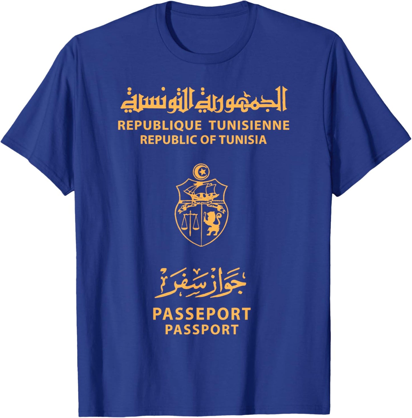 Proud Tunisia Passport Flag Travelers Travel Souvenir 2025 T-Shirt - T-Shirt | Royal