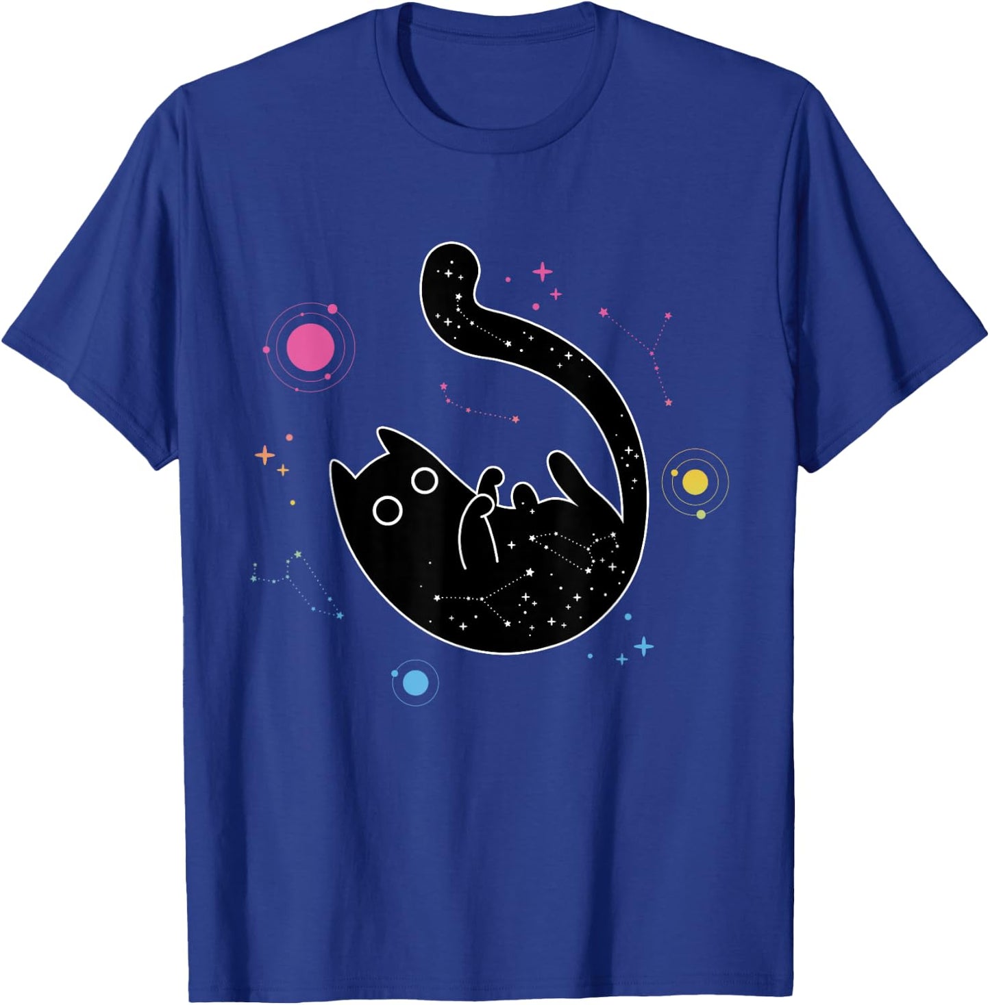 Pansexual Cat Galaxy Space LGBT Gay Pan Pride Flag, LGBTQ Women Kids T-Shirt - T-Shirt | Royal