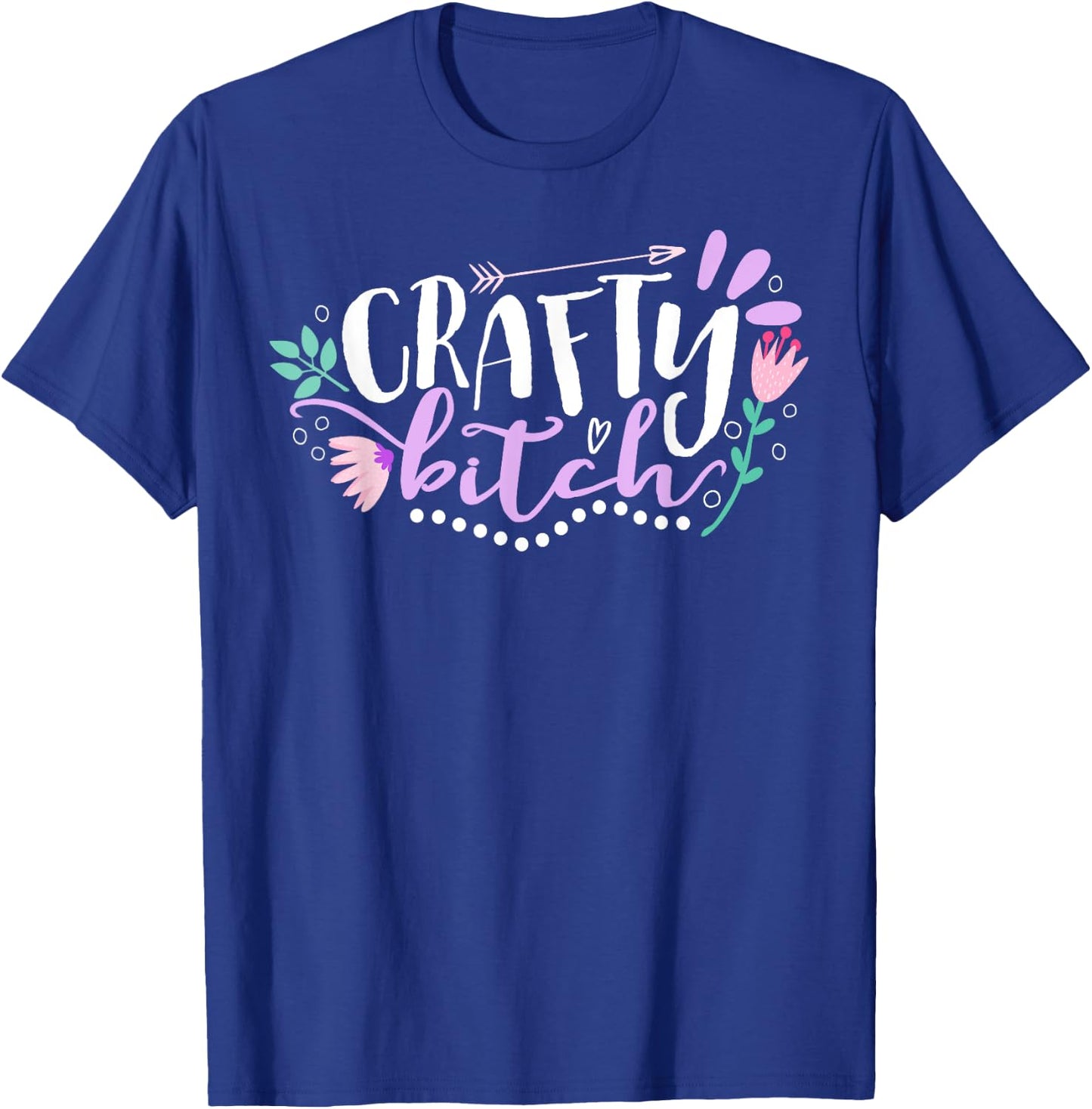 Crafty Bitch Illustration Crafters T-Shirt - T-Shirt | Royal