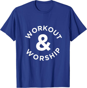Christian Workout Worship T-Shirt - T-Shirt | Royal