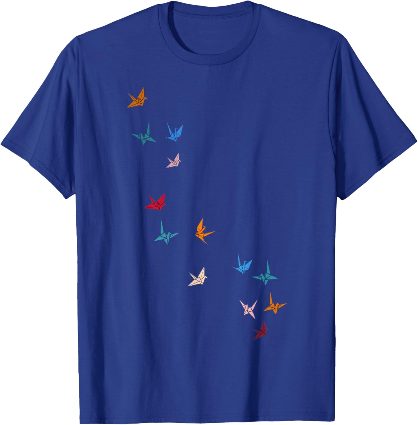 Flying Paper Cranes Birds T-Shirt - T-Shirt | Royal