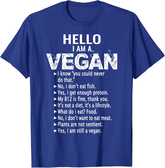 Funny Pro Vegan Activism Gym Athlete Gift Christmas T-Shirt - T-Shirt | Royal