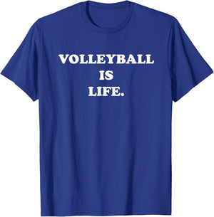 Funny Volleyball Volleyball is Life Retro Gifts T-Shirt - T-Shirt | Royal