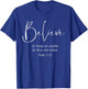 Mark 9:23 All Things Are Possible Believe Bible Verse T-Shirt - T-Shirt | Royal