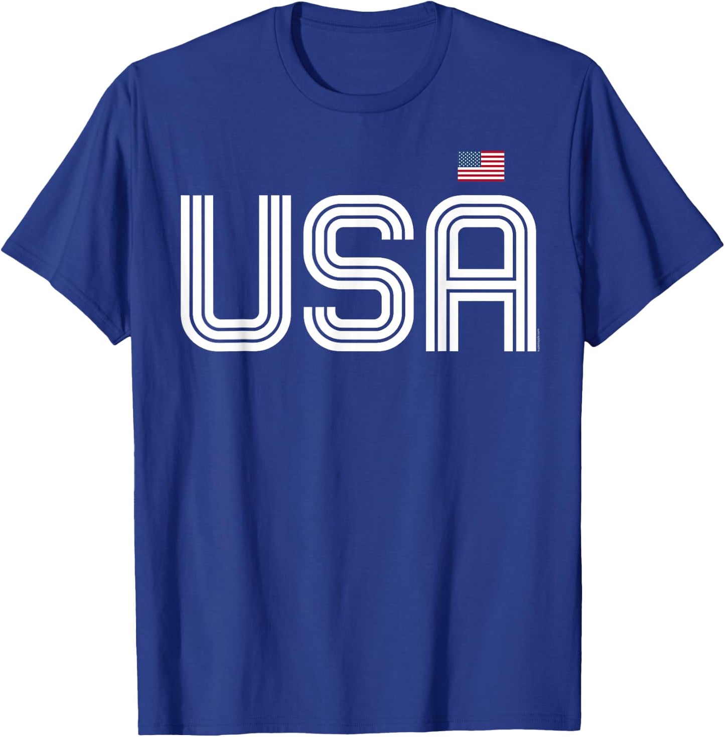 USA T Shirt Women Men Patriotic American Flag 4th of July T-Shirt - T-Shirt | Royal