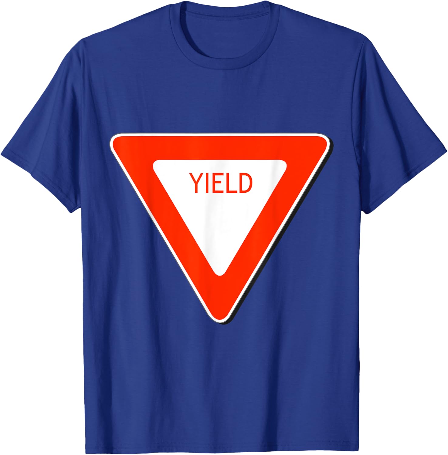 Yield Sign Simple Easy Halloween Costume T-Shirt - T-Shirt | Royal
