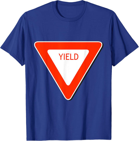 Yield Sign Simple Easy Halloween Costume T-Shirt - T-Shirt | Royal
