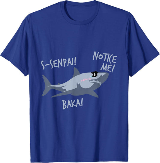 Tsundere Shark Anime Otaku Baka Senpai Manga Japanese T-Shirt - T-Shirt | Royal