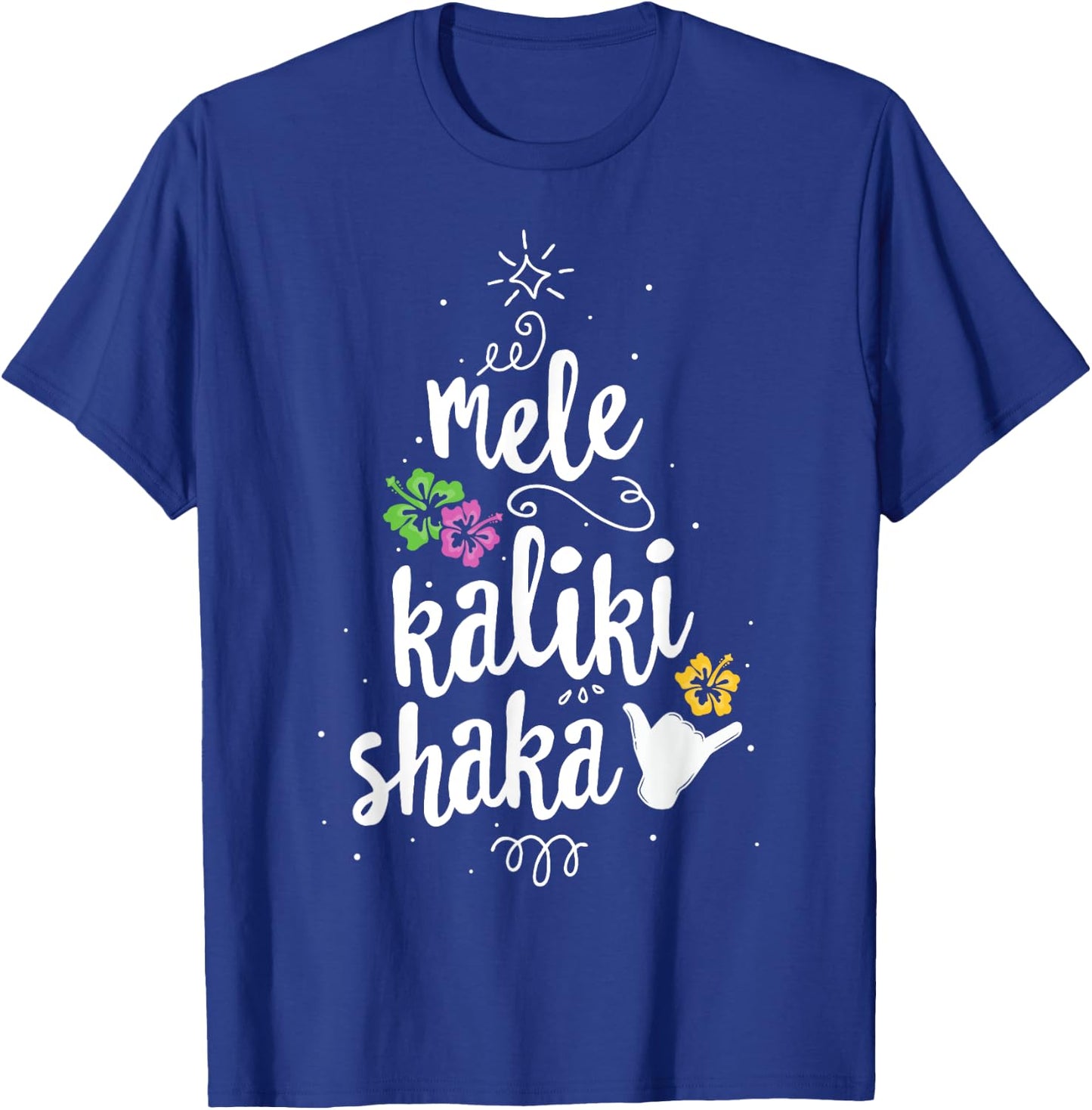 Mele Kalki Shaka Hawaii Christmas Tree Shirt Kalikimaka T-Shirt - T-Shirt | Royal