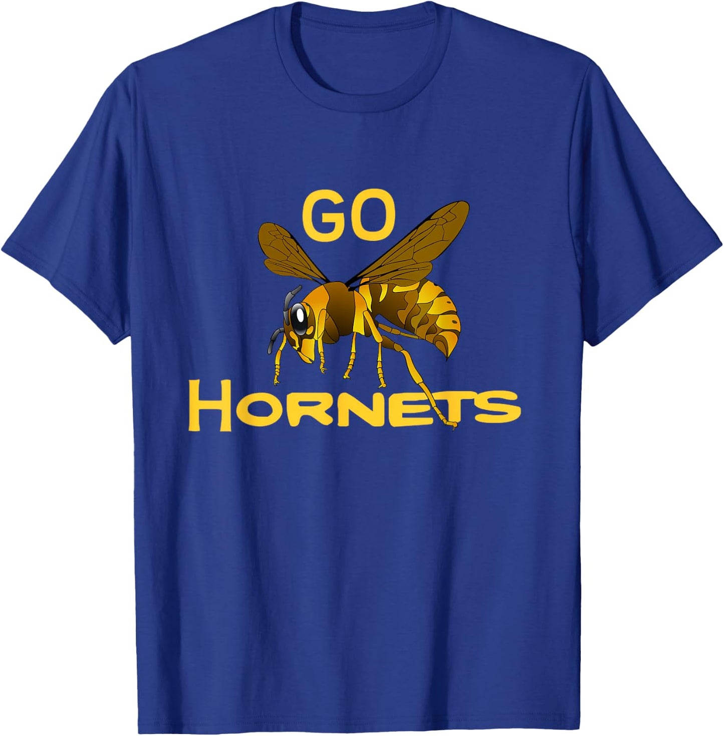 Go Hornets Football Baseball Basketball Cheer School Spirit T-Shirt - T-Shirt | Royal