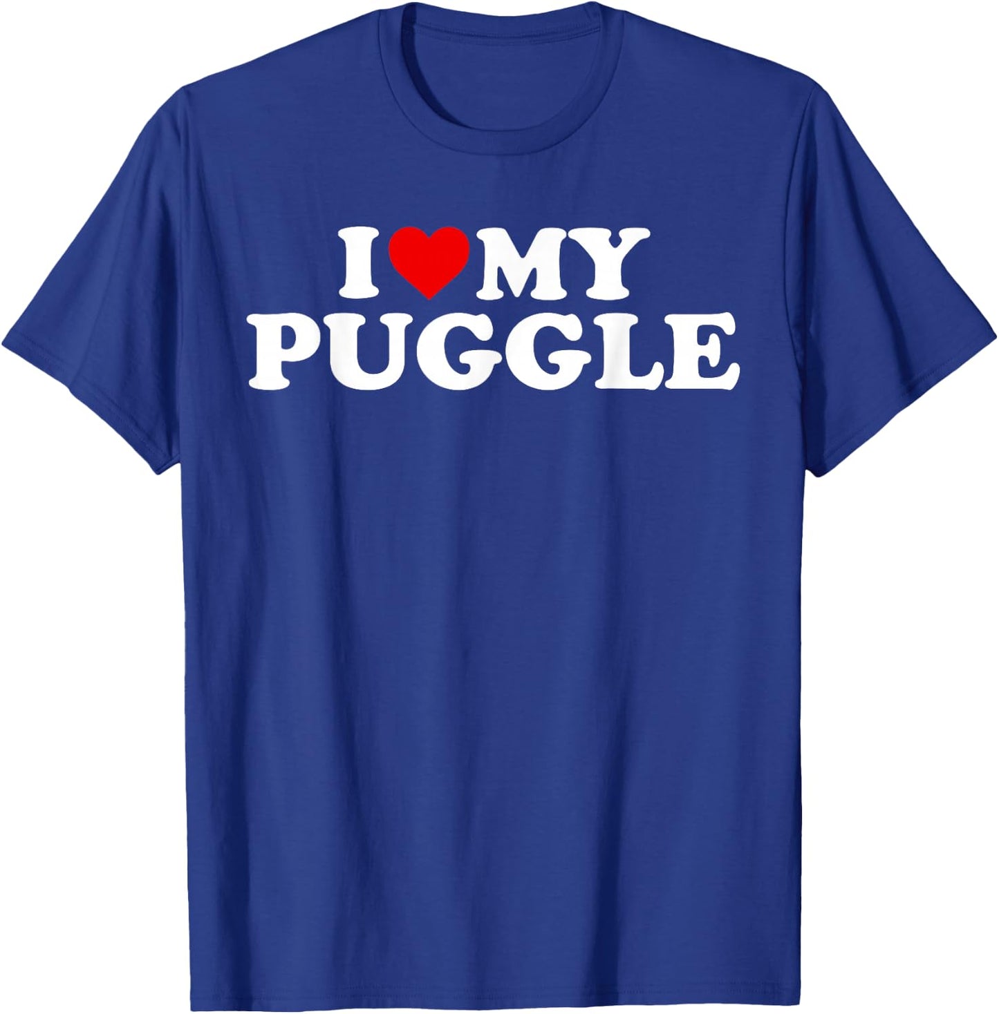 Puggle A Item: I Love My Puggle Goods TItem With Heart T-Shirt - T-Shirt | Royal