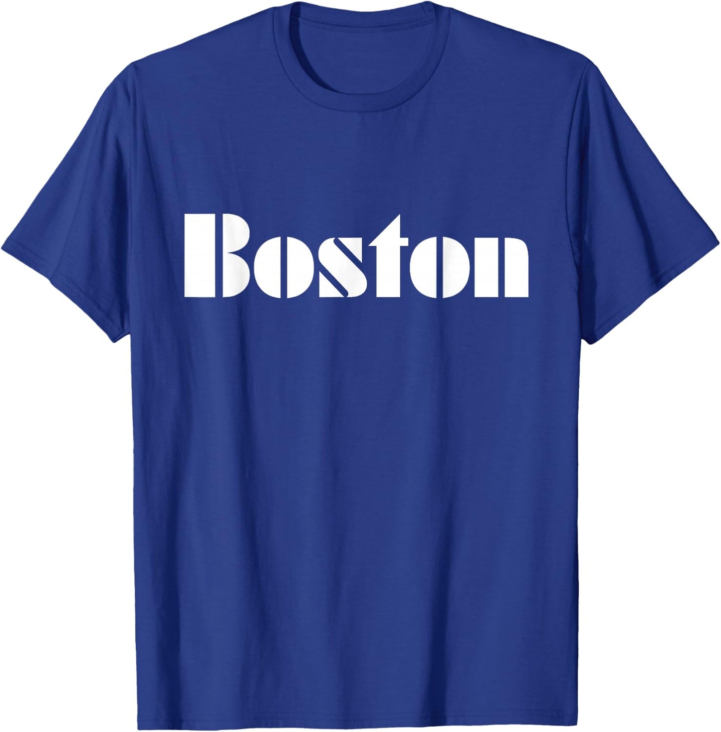 Boston - Old School Police Font T-Shirt - T-Shirt | Royal
