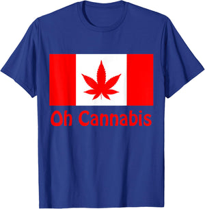 Funny Sarcastic Oh Cannabis Canadian Weed Support Gift T-Shirt - T-Shirt | Royal