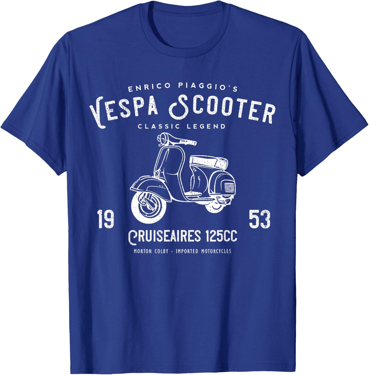 Vintage Piaggio Scooter 1953 125cc T Shirt Original Design T-Shirt - T-Shirt | Royal