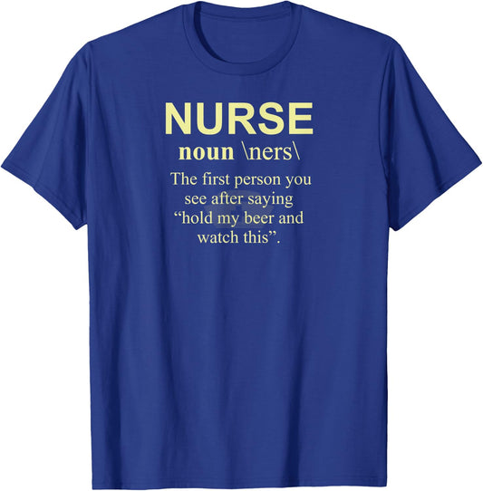 Funny Noun Nurse Definition LPN RN CNA Cool Gift T-Shirt - T-Shirt | Royal