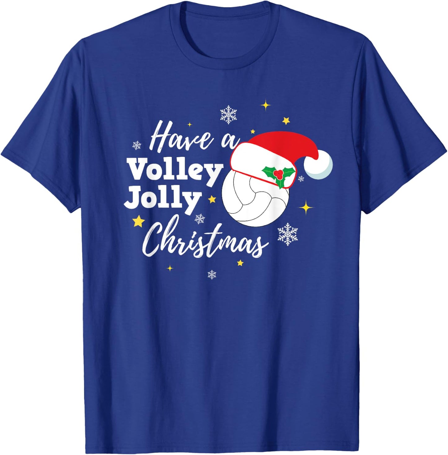 Christmas Volleyball Have a Volley Jolly Christmas T-Shirt - T-Shirt | Royal