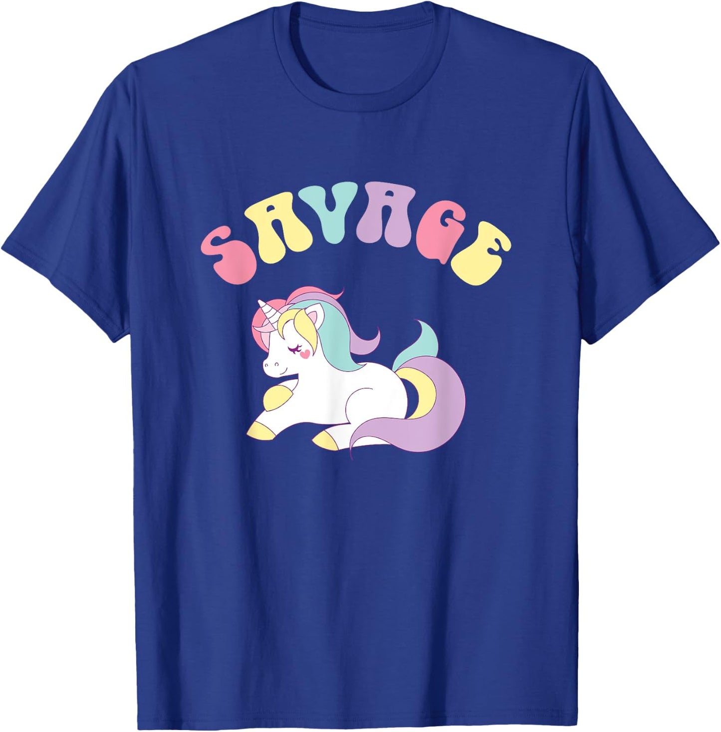 Unicorn Shirts - Rainbow Shirt - Savage T-Shirt - T-Shirt | Royal