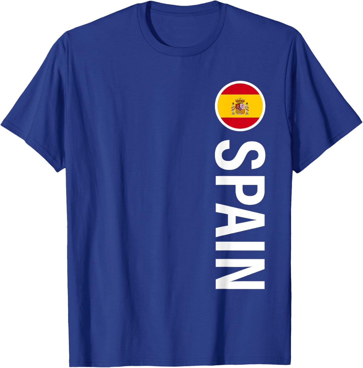 Spain Flag Vertical T-Shirt - T-Shirt | Royal