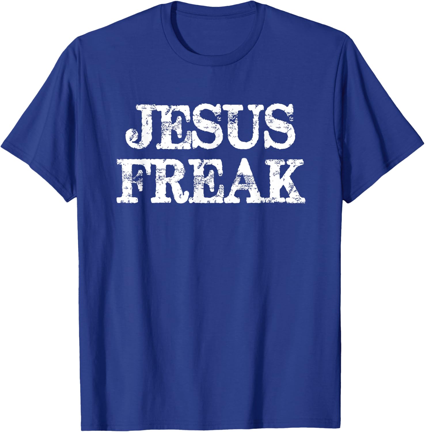 Jesus Saves Christian Religious Distressed Modern Letter Print Black -Adults T-Shirt - T-Shirt | Royal