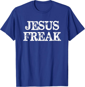 Jesus Saves Christian Religious Distressed Modern Letter Print Black -Adults T-Shirt - T-Shirt | Royal