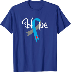 Type 1 Diabetes T1D Hope Awareness Ribbon Gifts Men Women T-Shirt - T-Shirt | Royal