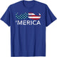 'Merica mustache Patriotic Memorial Day shirt Kids Men T-Shirt - T-Shirt | Royal