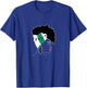 Nigerian patriotic girl silhouette Naija national flag T-Shirt - T-Shirt | Royal