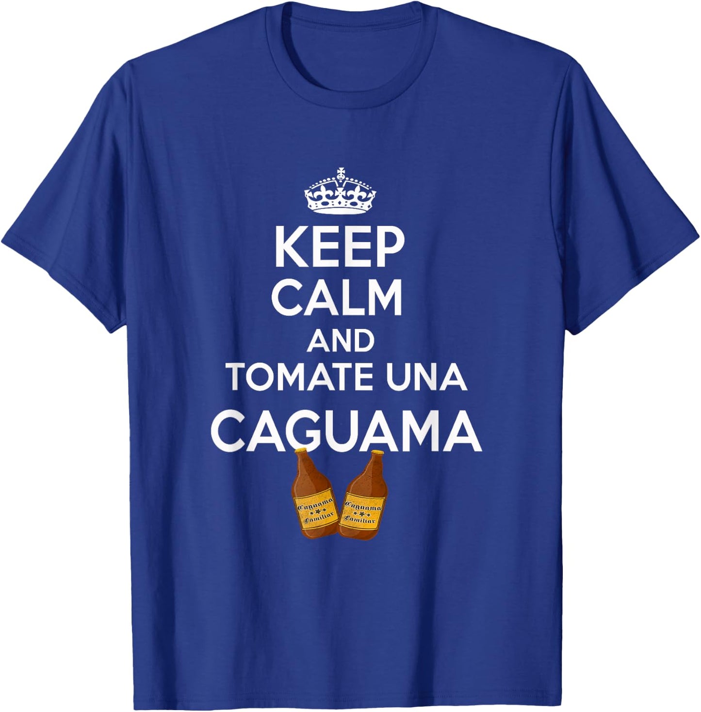 Caguama Shirt Dia del Padre Regalo Espanol Keep Calm Camisa T-Shirt - T-Shirt | Royal
