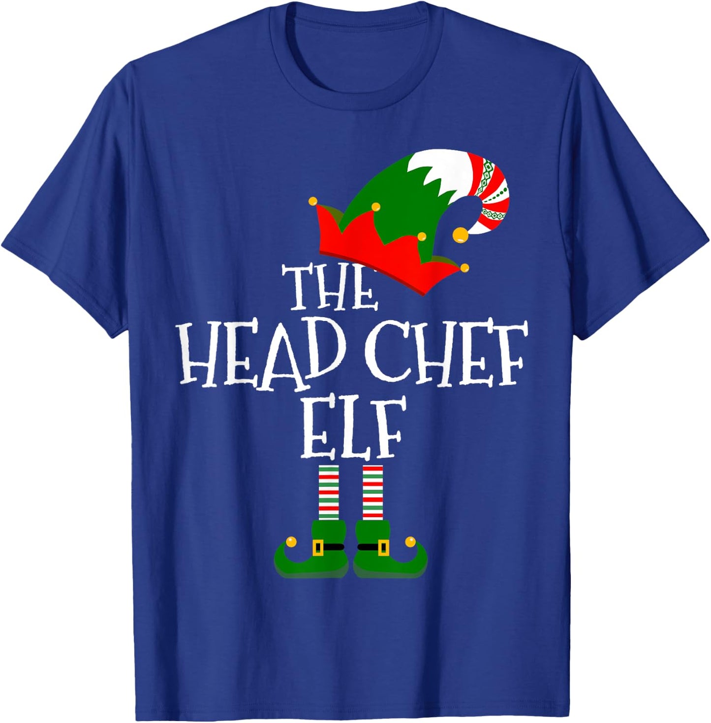 Funny The Head Chef Elf Matching Family Group Gift Christmas T-Shirt - T-Shirt | Royal