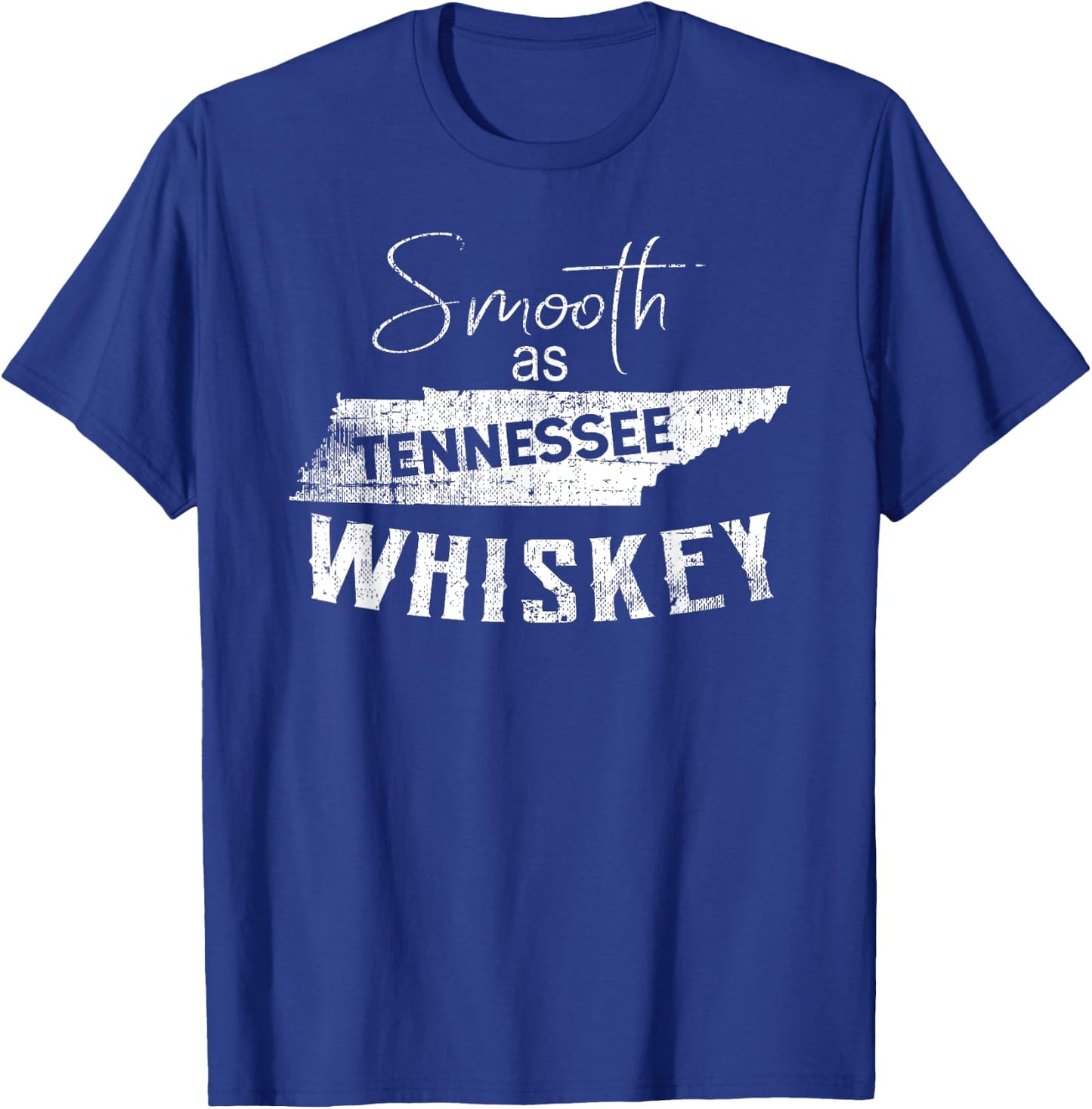 Smooth as Tennessee Home Whiskey State Vintage T-Shirt - T-Shirt | Royal