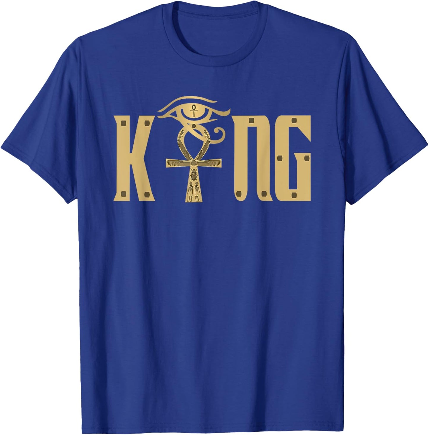King Husband Man with Egyptian Ankh Couple T-Shirt - T-Shirt | Royal