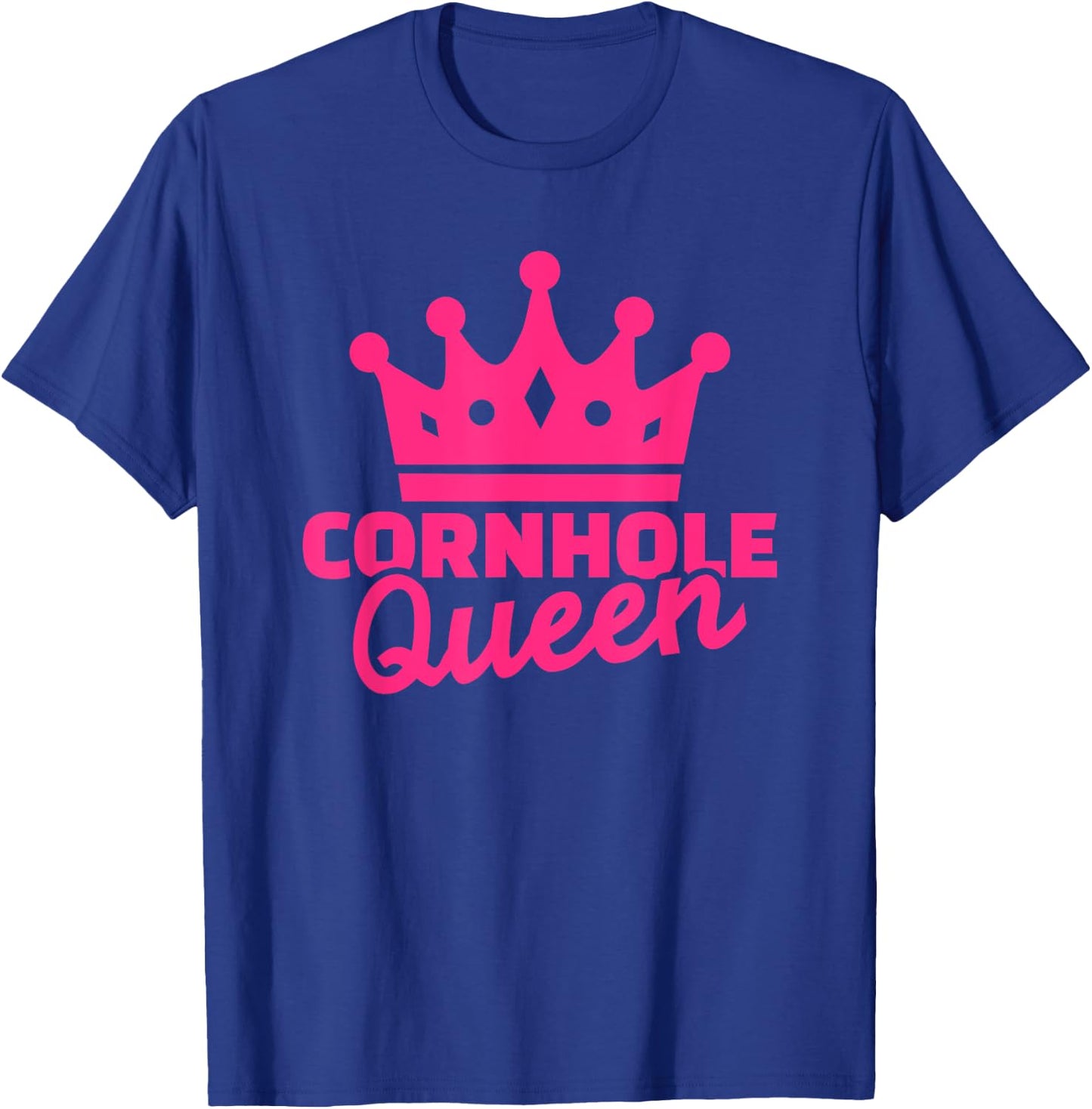 Cornhole Queen - Pink College Corn Hole Game T-Shirt - T-Shirt | Royal