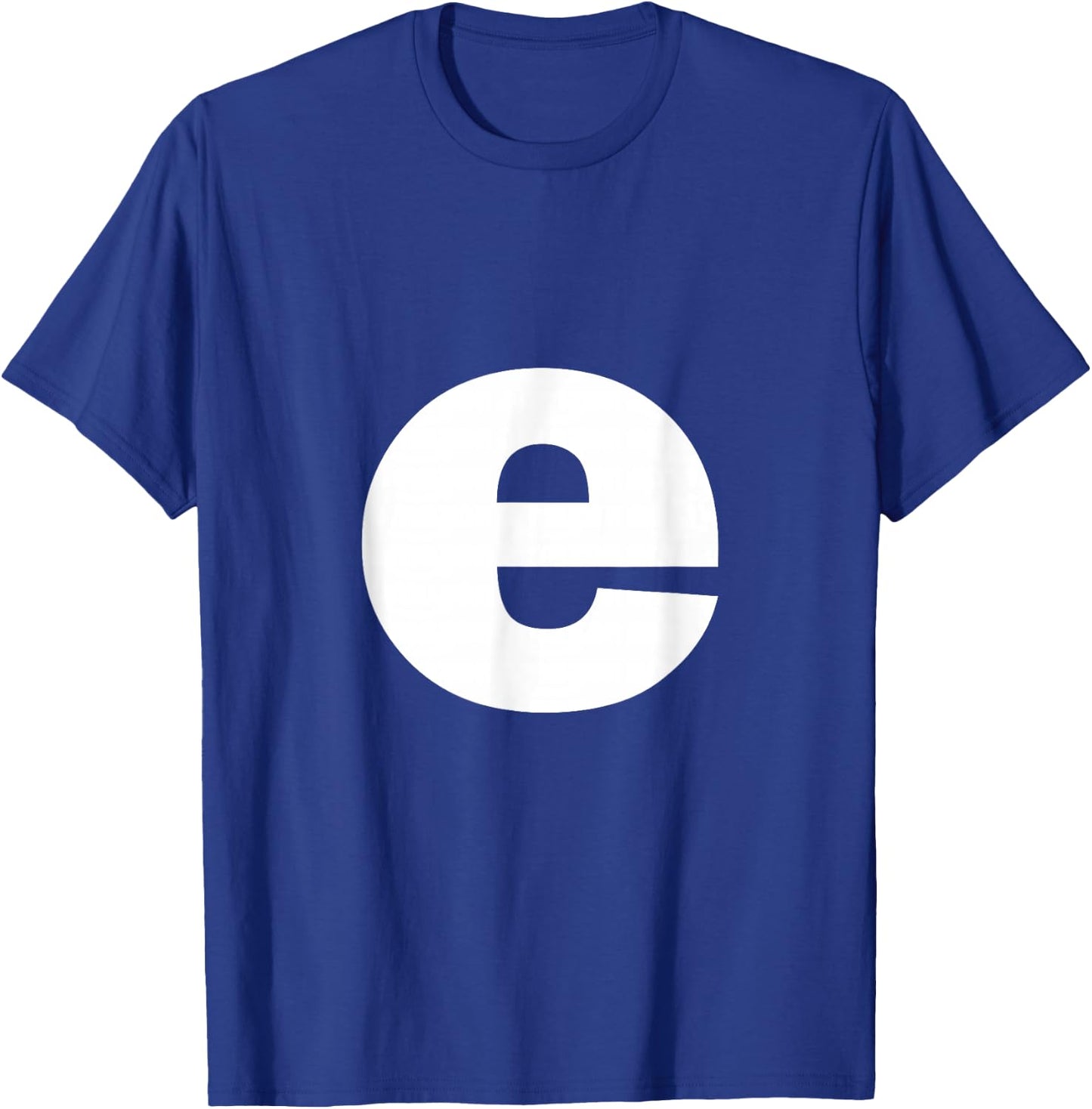 Letter E lower case alphabet spell words Initial shirt T-Shirt - T-Shirt | Royal