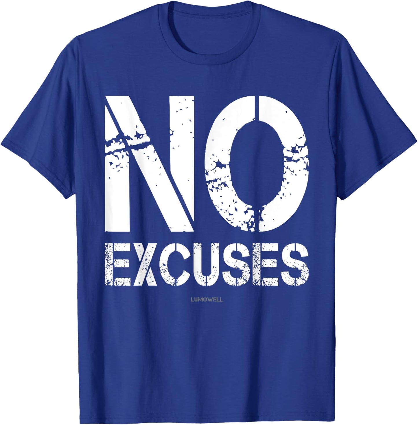 Bodybuilding Motivation Shirts: No Excuses Gym T-Shirt - T-Shirt | Royal