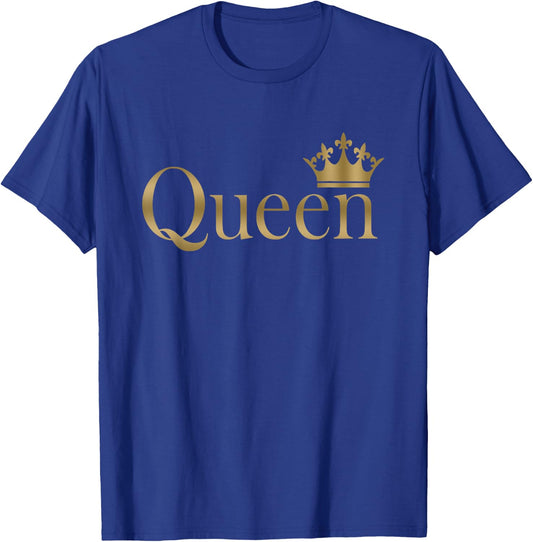 Queen Golden Crown Birthday T-Shirt - T-Shirt | Royal