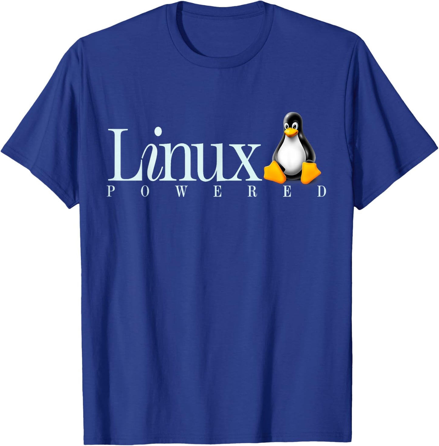 Linux Os Powered by Linux Penguin -Shirt T-Shirt - T-Shirt | Royal