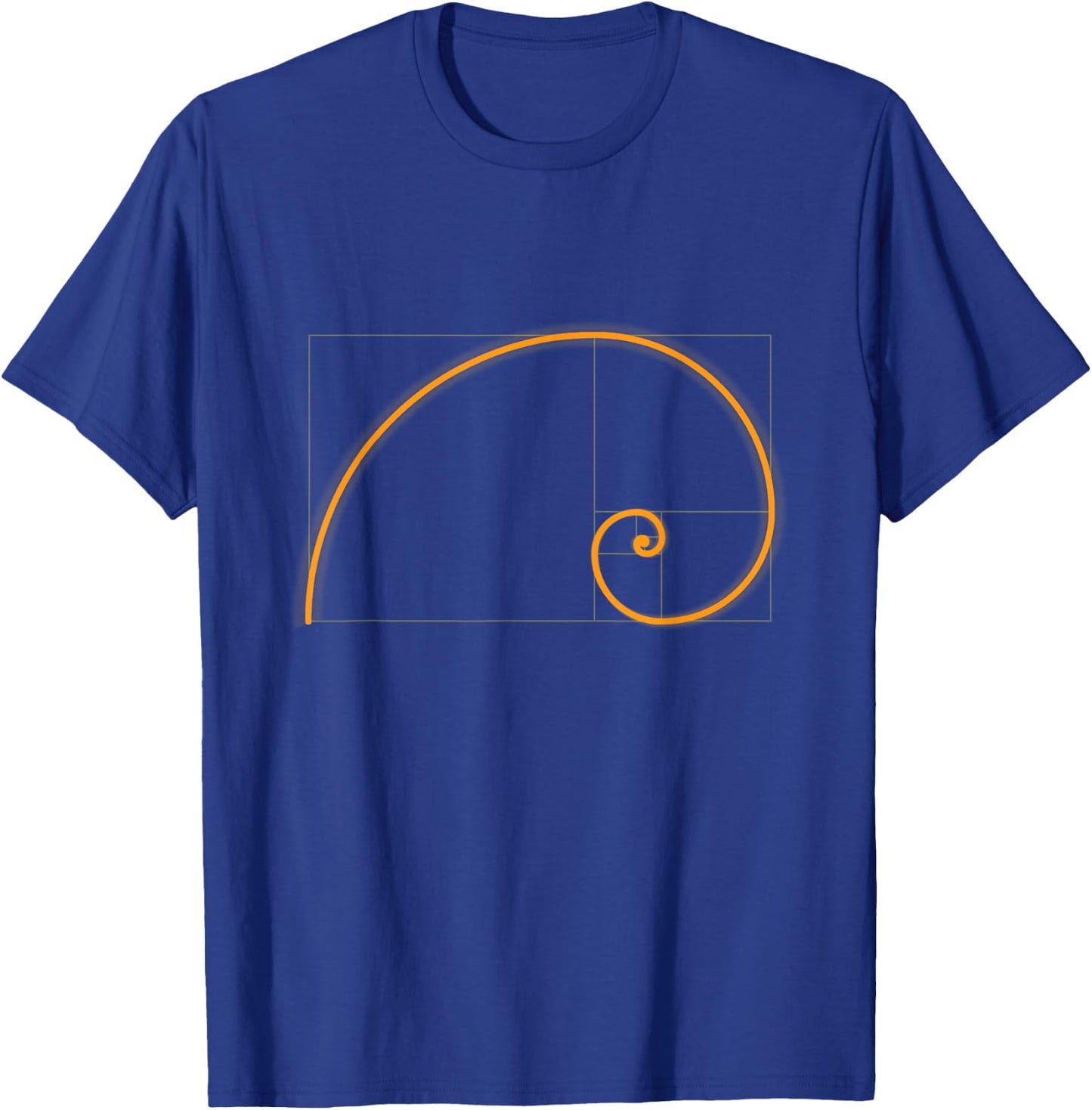 Golden Ratio - Gold Fibonacci Spiral Math Geek T-Shirt - T-Shirt | Royal