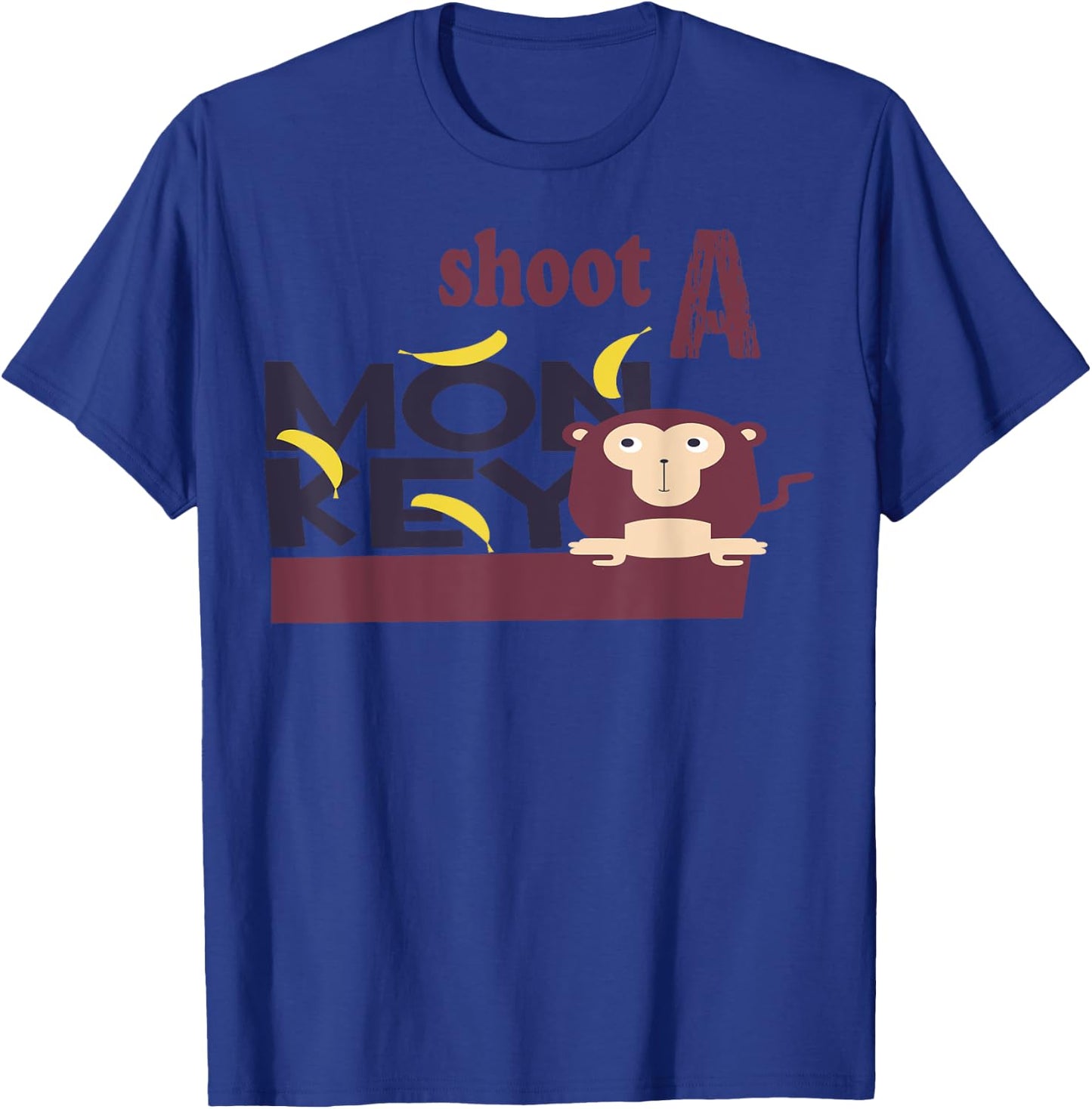 Shoot A Monkey Funny Southern Quotes Classic Design T-Shirt - T-Shirt | Royal