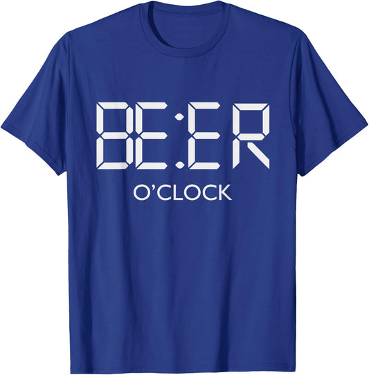 Beer O'Clock Beer Time Beer Drinkers Gift T-Shirt - T-Shirt | Royal