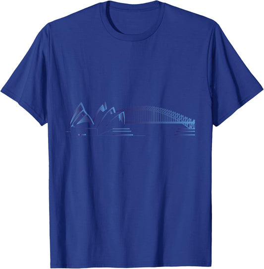 Sydney Skyline Australia Souvenir Gift T-Shirt - T-Shirt | Royal